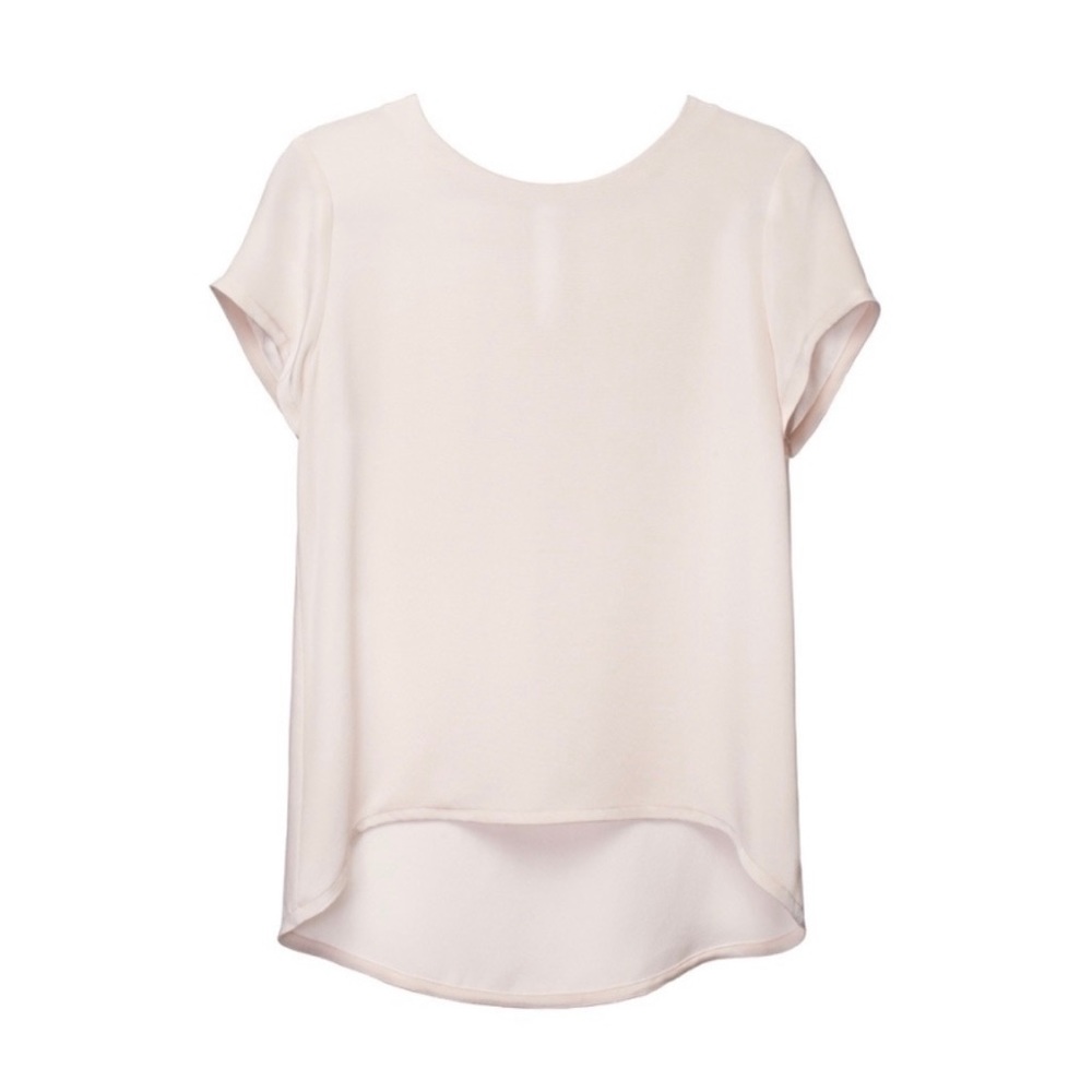 CUYANA Silk Tee in Blush | Small NWT
